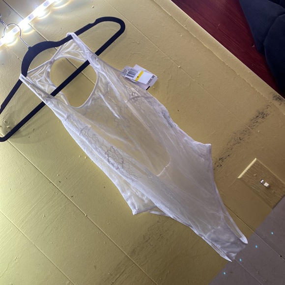 NWT 2 x Jezebel Penelope Lace & Mesh Teddy size M color Red and White - Picture 11 of 16